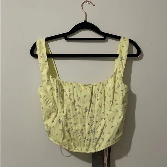 House of CB Square Neck Floral Corset Crop Top (NWT) - Picture 3 of 7
